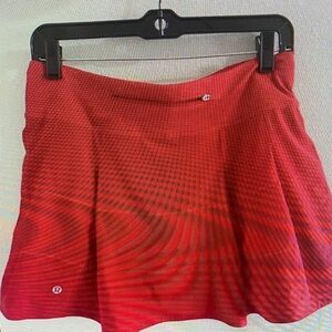 Lululemon Pace Rival Skirt (Tall) *4-way Stretch 15" Dark Red (First Release) 6